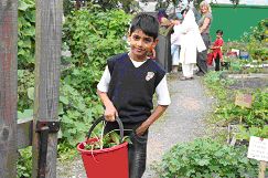 Boy with bucket